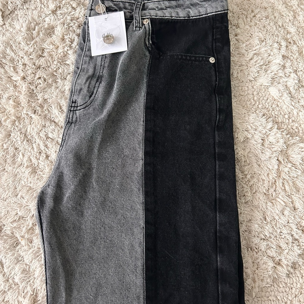 Adika Black and Gray Denim Jeans